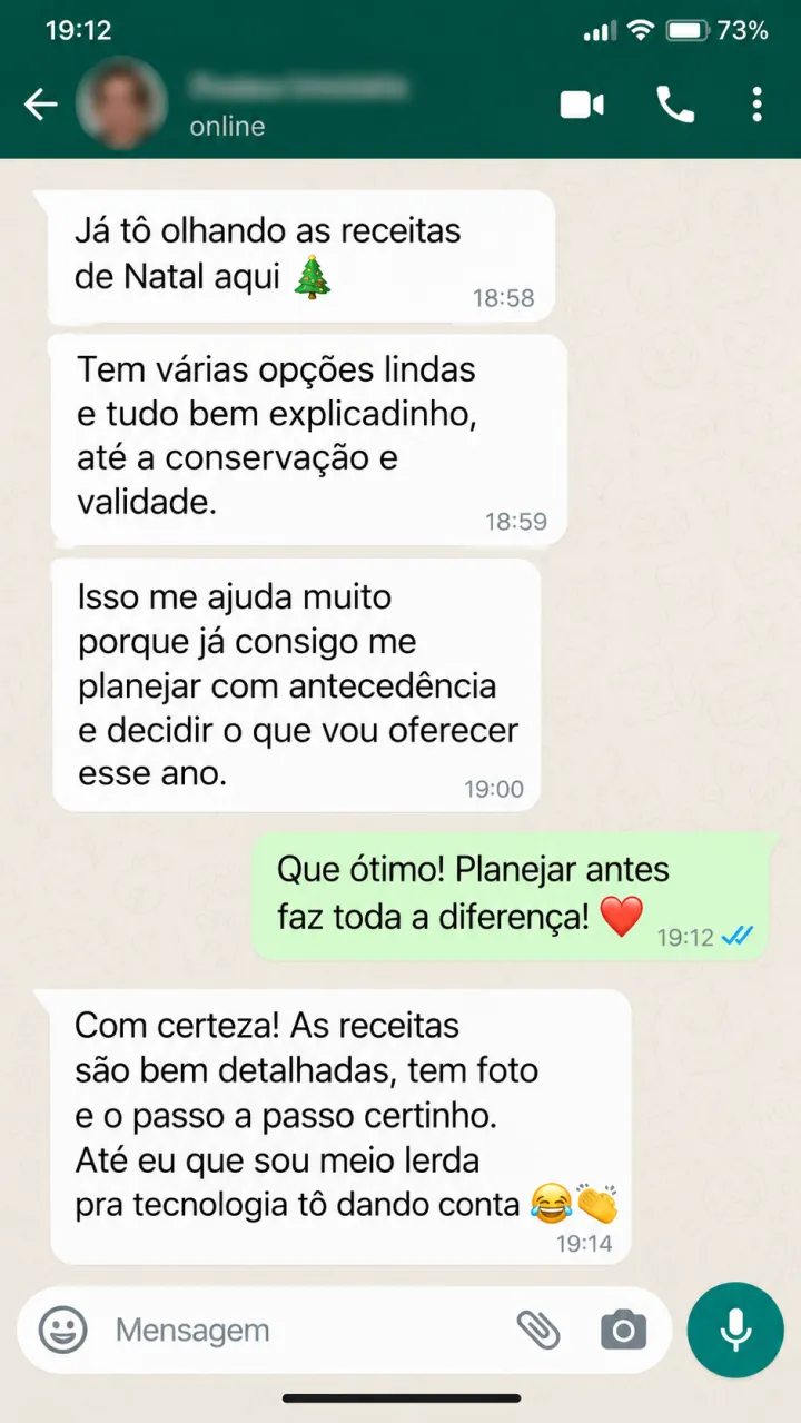 Conversa 9 sobre planejamento para o natal. Tem várias opções lindas e tudo bem explicadinho, até a conservação e validade.